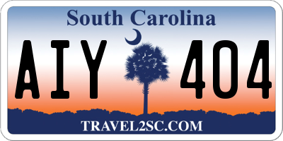 SC license plate AIY404
