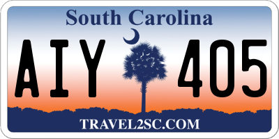 SC license plate AIY405
