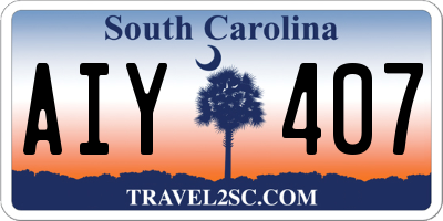 SC license plate AIY407