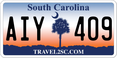 SC license plate AIY409