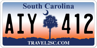 SC license plate AIY412