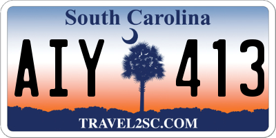 SC license plate AIY413