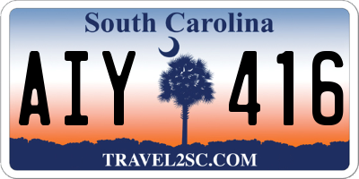 SC license plate AIY416