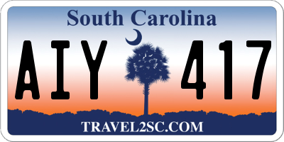 SC license plate AIY417