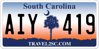 SC license plate AIY419