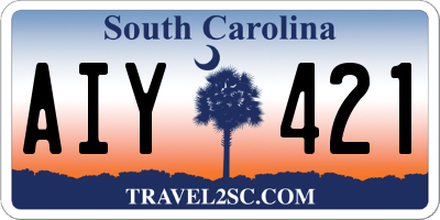 SC license plate AIY421