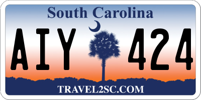 SC license plate AIY424