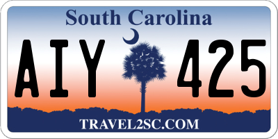 SC license plate AIY425