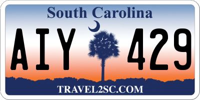 SC license plate AIY429