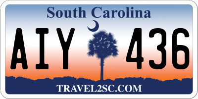 SC license plate AIY436
