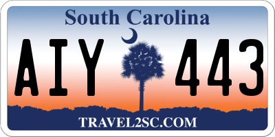 SC license plate AIY443