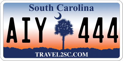 SC license plate AIY444
