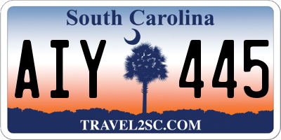 SC license plate AIY445