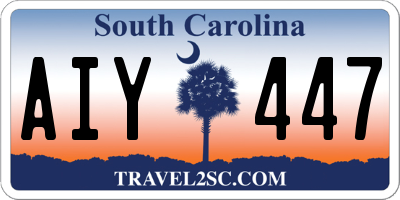 SC license plate AIY447