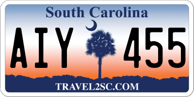 SC license plate AIY455