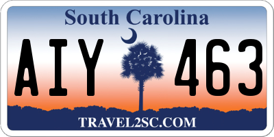 SC license plate AIY463