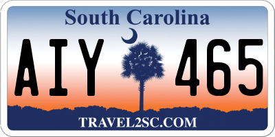SC license plate AIY465