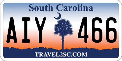 SC license plate AIY466