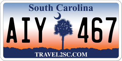 SC license plate AIY467