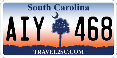 SC license plate AIY468
