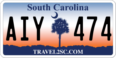 SC license plate AIY474