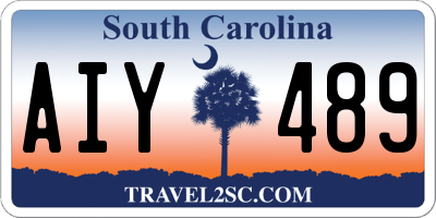 SC license plate AIY489