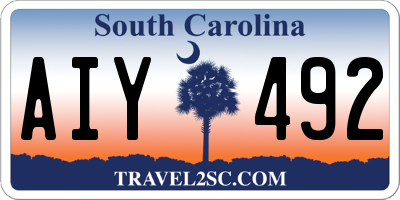 SC license plate AIY492