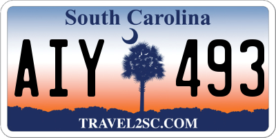 SC license plate AIY493