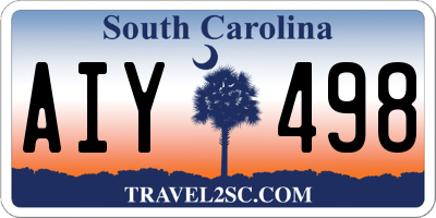 SC license plate AIY498