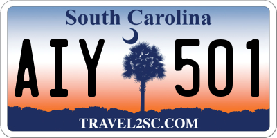 SC license plate AIY501