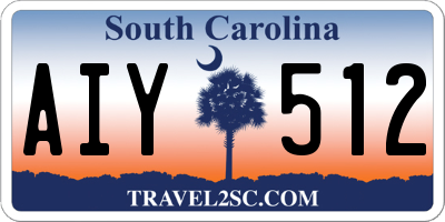 SC license plate AIY512
