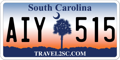SC license plate AIY515