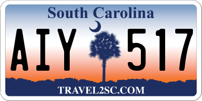 SC license plate AIY517