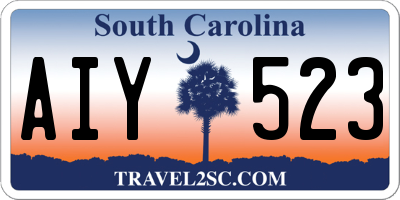 SC license plate AIY523