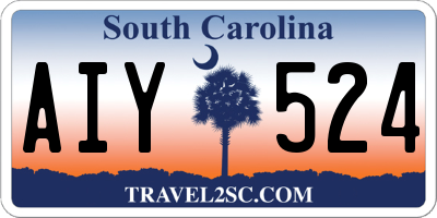 SC license plate AIY524