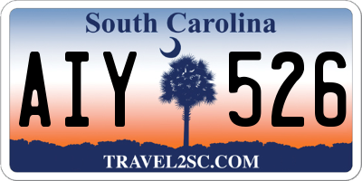 SC license plate AIY526