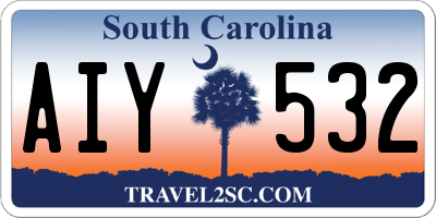 SC license plate AIY532