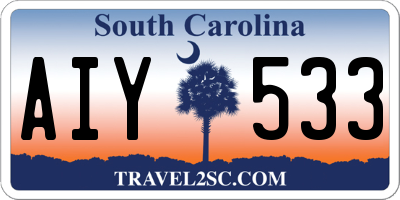 SC license plate AIY533