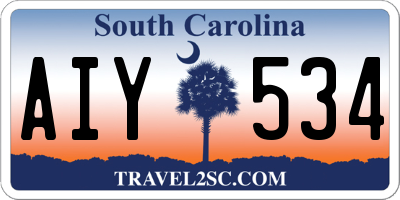 SC license plate AIY534
