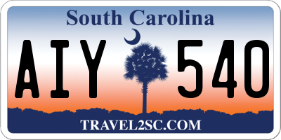 SC license plate AIY540