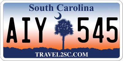 SC license plate AIY545