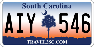 SC license plate AIY546