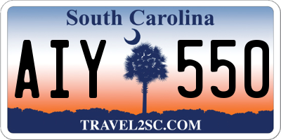 SC license plate AIY550