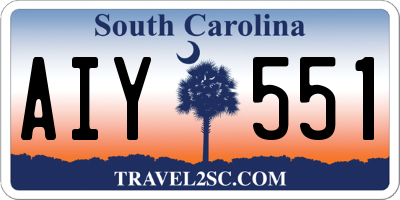SC license plate AIY551