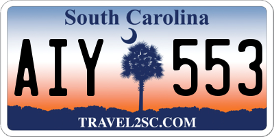 SC license plate AIY553