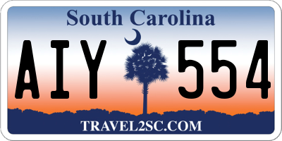 SC license plate AIY554