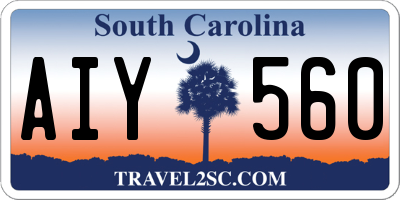 SC license plate AIY560