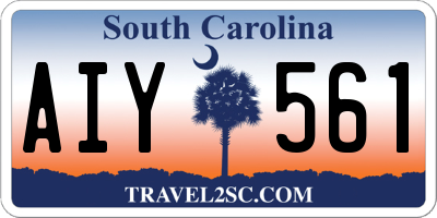 SC license plate AIY561
