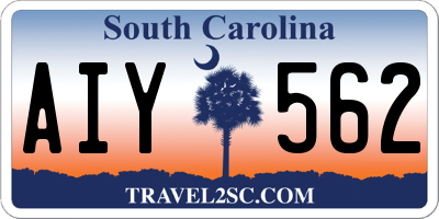 SC license plate AIY562
