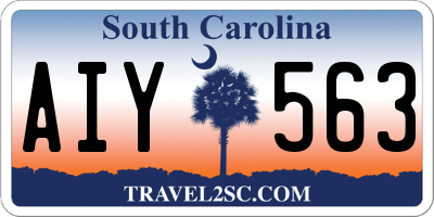 SC license plate AIY563
